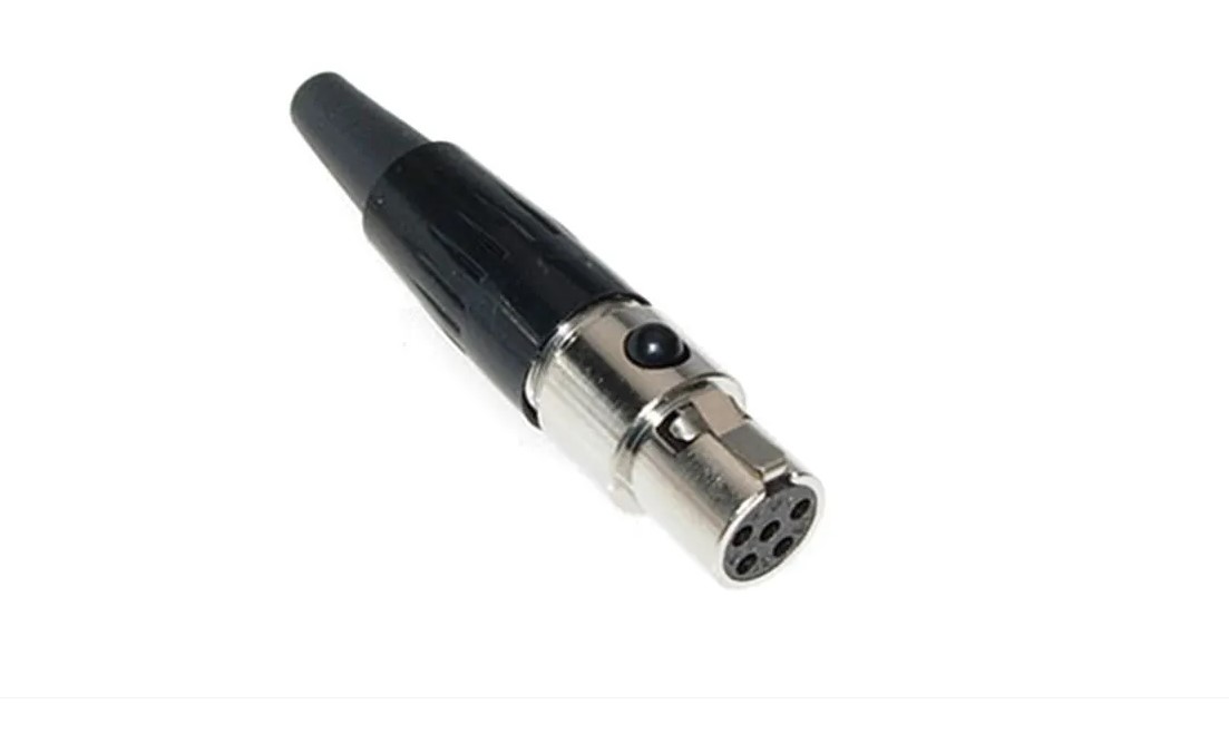 P Plus 5 Pin Mini XLR Female Connector XLR Mini Cable Connector Microphone Audio Socket, Made of Zinc Alloy for High Conductivity and Ultra-low Noise Black And Sliver